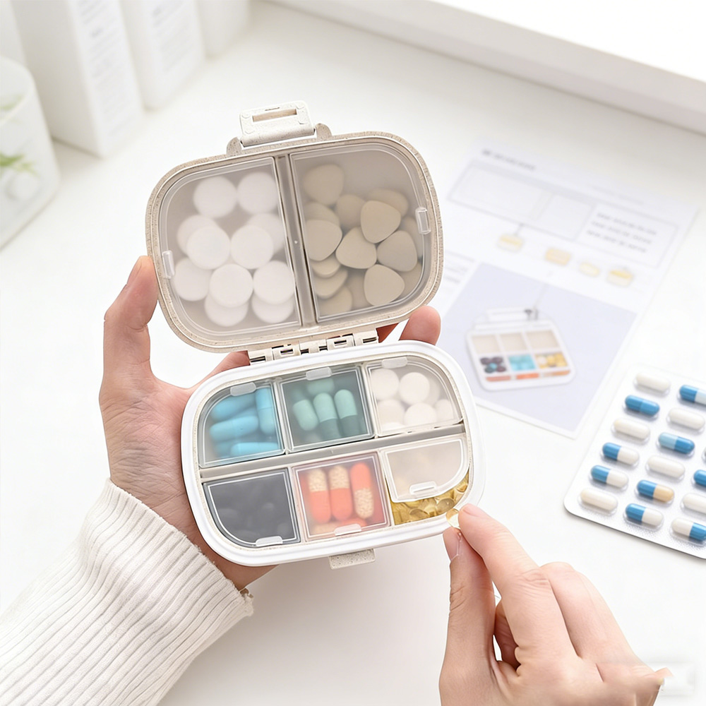 Stationery - Tragbare Medikamentenaufbewahrungsbox Wöchentlicher Pillenorganizer Erste-Hilfe-Set für